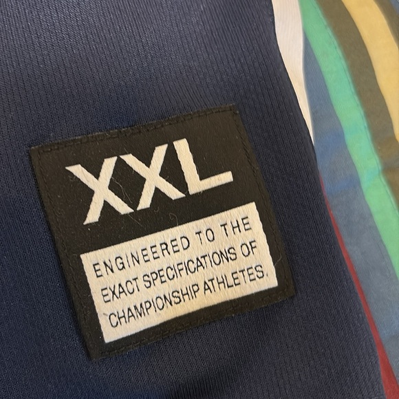 Nike mesh jersey blue white size 2 XL super nice dry fit V-neck fast shipping - Picture 3 of 14